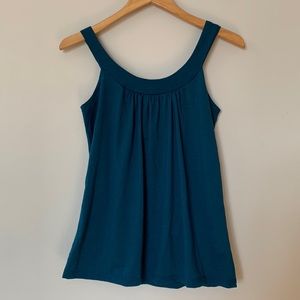 Teal scoop neck tank